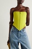 Stay cotton-twill bustier top