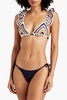 Ruffled crocheted triangle bikini