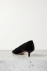 Gunite knotted cutout velvet pumps