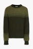 Caspian gradient waffle-knit sweater