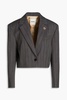 Cropped crepe blazer