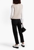 Paola poplin and ribbed wool turtleneck sweater