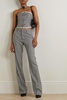 Wool-blend straight-leg pants