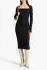 Ruched stretch-jersey midi dress