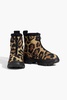 Stark leopard-print shell snow boots