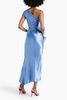 Delphine one-shoulder satin-crepe midi dress