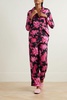 Floral-print cotton pajama set