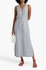 Striped linen and Lyocell-blend maxi dress