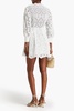 Franca broderie anglaise cotton-blend mini dress