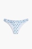 Dorit gathered floral-print low-rise bikini briefs