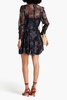 Bolade printed silk-georgette mini dress