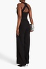 Leia stretch-crepe wide-leg jumpsuit