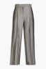 Wool-blend straight-leg pants