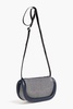 Bumper 12 leather and denim shoulder bag