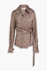 Milo snake-print satin-jacquard shirt