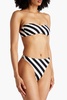 Sunglass striped bandeau bikini