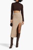 Kyleigh ribbed-knit midi skirt