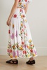 Cisa floral-print cotton-blend voile maxi skirt