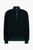 Berger ribbed merino wool-blend half-zip sweater