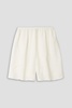 Cutout linen shorts