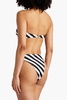 Sunglass striped bandeau bikini