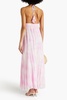 Livia tie-dyed silk-crepon halterneck maxi dress