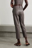 Cropped faux stretch-leather straight-leg pants