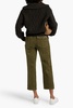 Cotton-corduroy straight-leg pants