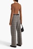 Bennett pleated Prince of Wales checked cotton-tweed wide-leg pants