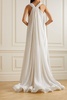 Ruffled chiffon gown