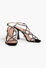 Crystal-embellished suede sandals