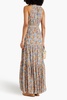 Florencia tiered floral-print silk-chiffon maxi dress