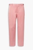 Cotton-blend twill straight-leg pants