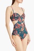 Luna cutout printed swimsuit