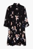 Bertram lace-paneled floral-print silk-chiffon mini dress