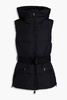 Mae belted quilted shell hooded down vest