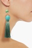 Gold-tone, cord and bead earrings