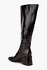 Wade faux croc-effect leather knee boots