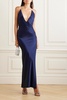 Anna crystal-embellished silk-satin maxi dress