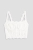 Tessa cropped broderie anglaise cotton-blend top