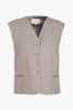 Smith pinstriped wool-blend vest