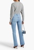 Bridget distressed high-rise bootcut jeans