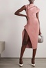 Rejoice asymmetric draped crepe dress