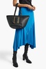 Logan buckled pebbled-leather tote