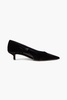 Gunite knotted cutout velvet pumps