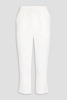 Cropped cotton-gauze bootcut pants