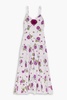 Applied Printed Silk Crepe from China Maxi Dress