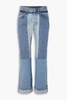 Victoria patchwork mid-rise jeans