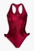 Cutout ruffled swimsuit