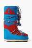 Embellished wool-jacquard and suede snow boots